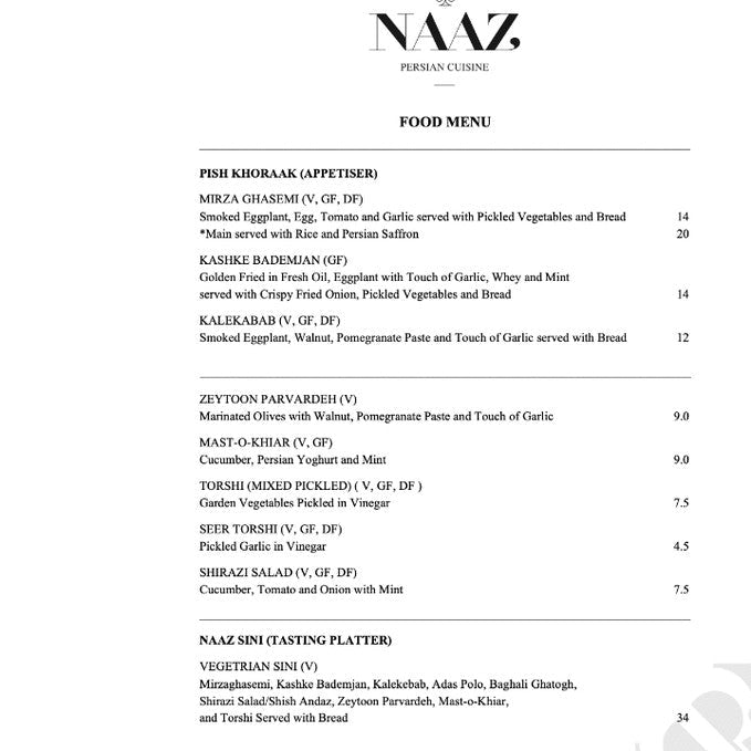 A Signature Persian Dining Experience At Naaz Persian Cuisine - We Wander